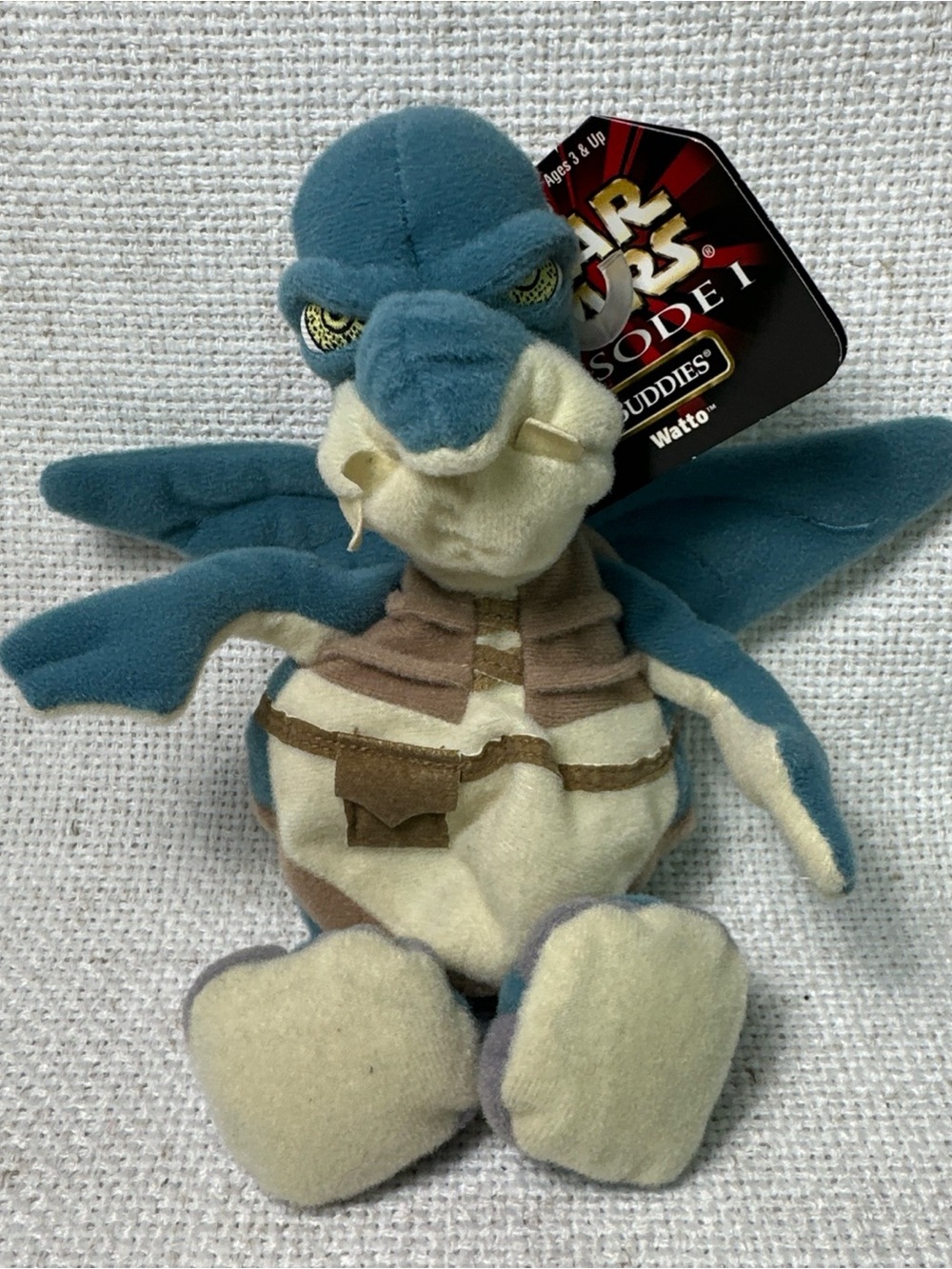 Vintage Star Wars Episode I Watto Plush Toy - Blue/Cream